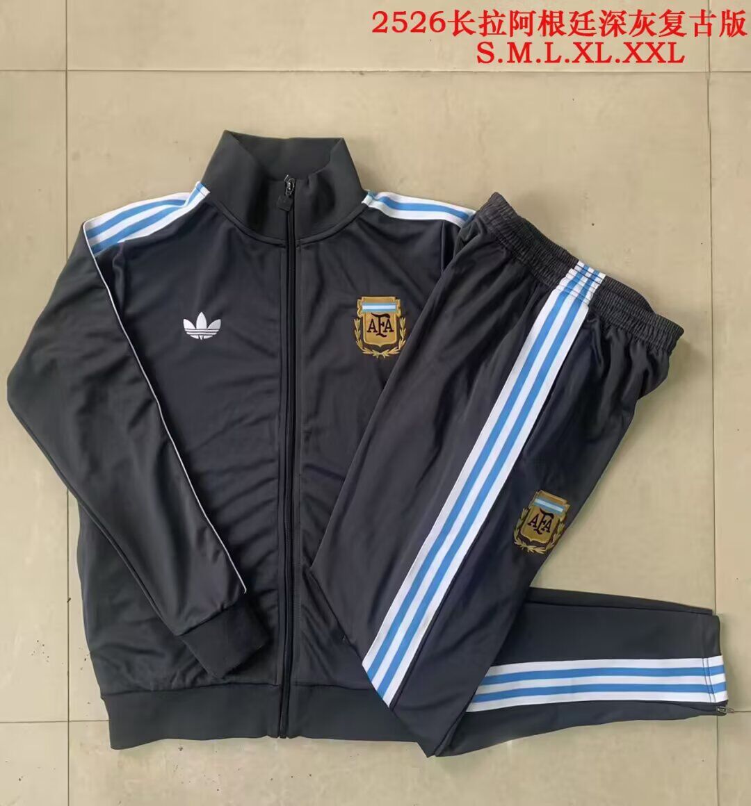 AAA Quality Argentina 25/26 Tracksuit - Dark Grey